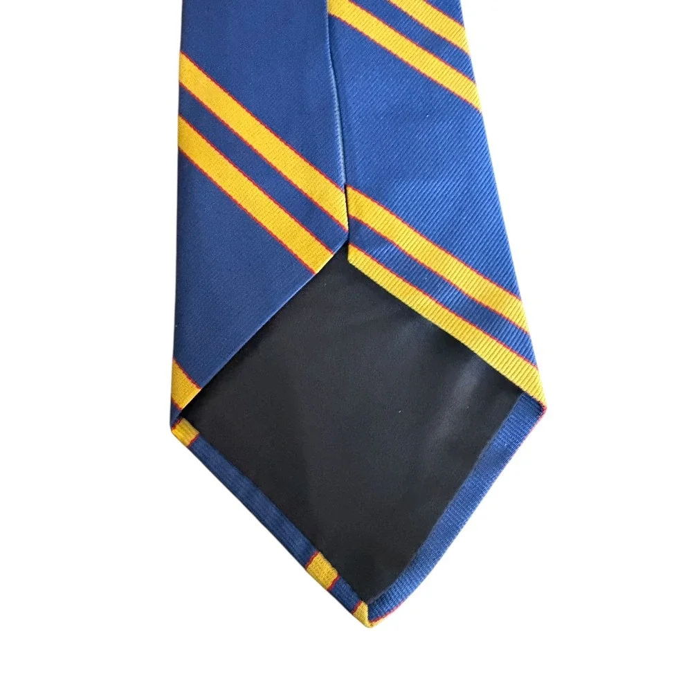 Designer Collection‎ Regal Men's Blue Gold Stripe Silk Tie 54x4